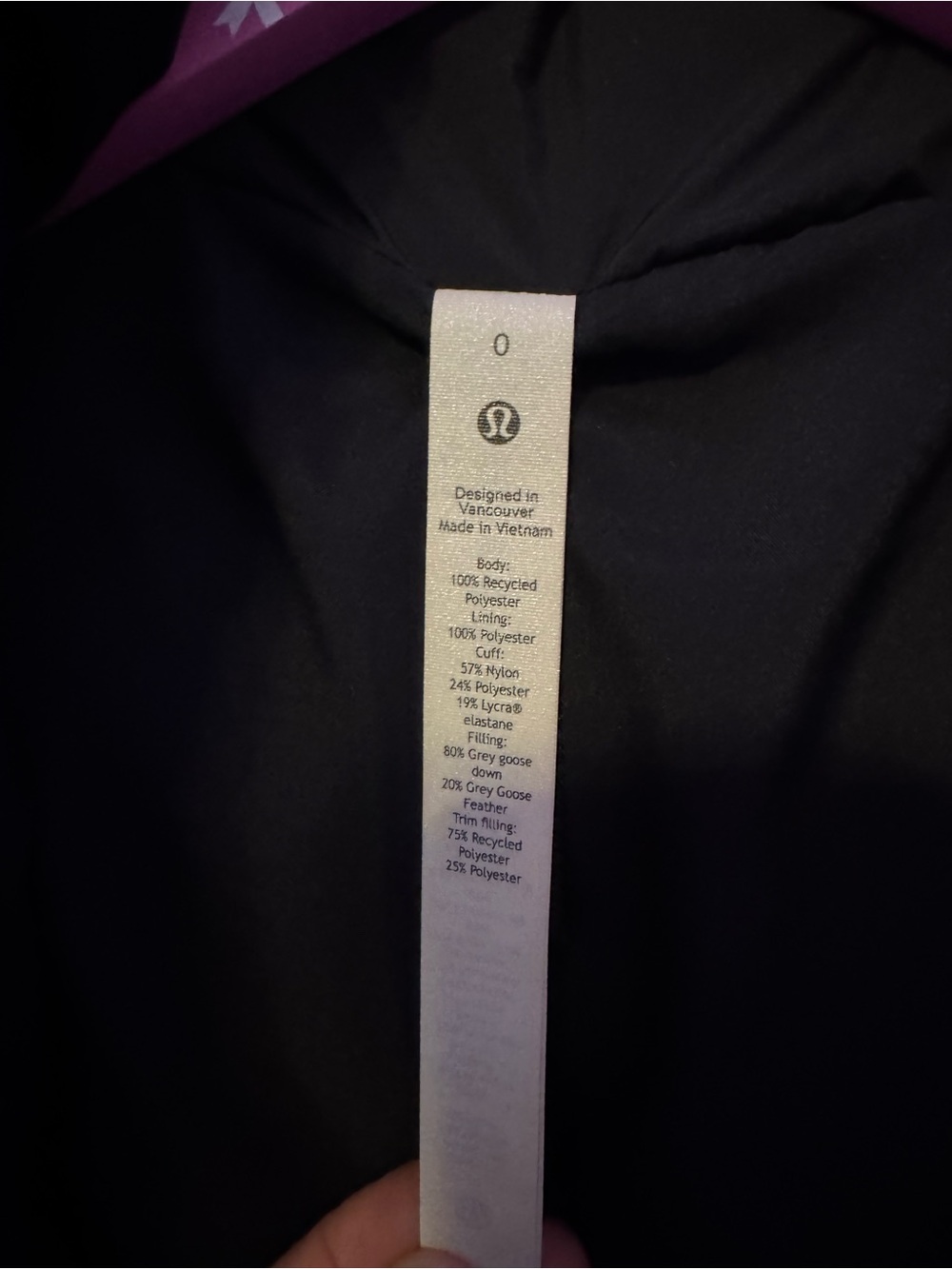 Lululemon Cropped Puffer Jacket | Size 0 | Like New - Picture 3 of 6